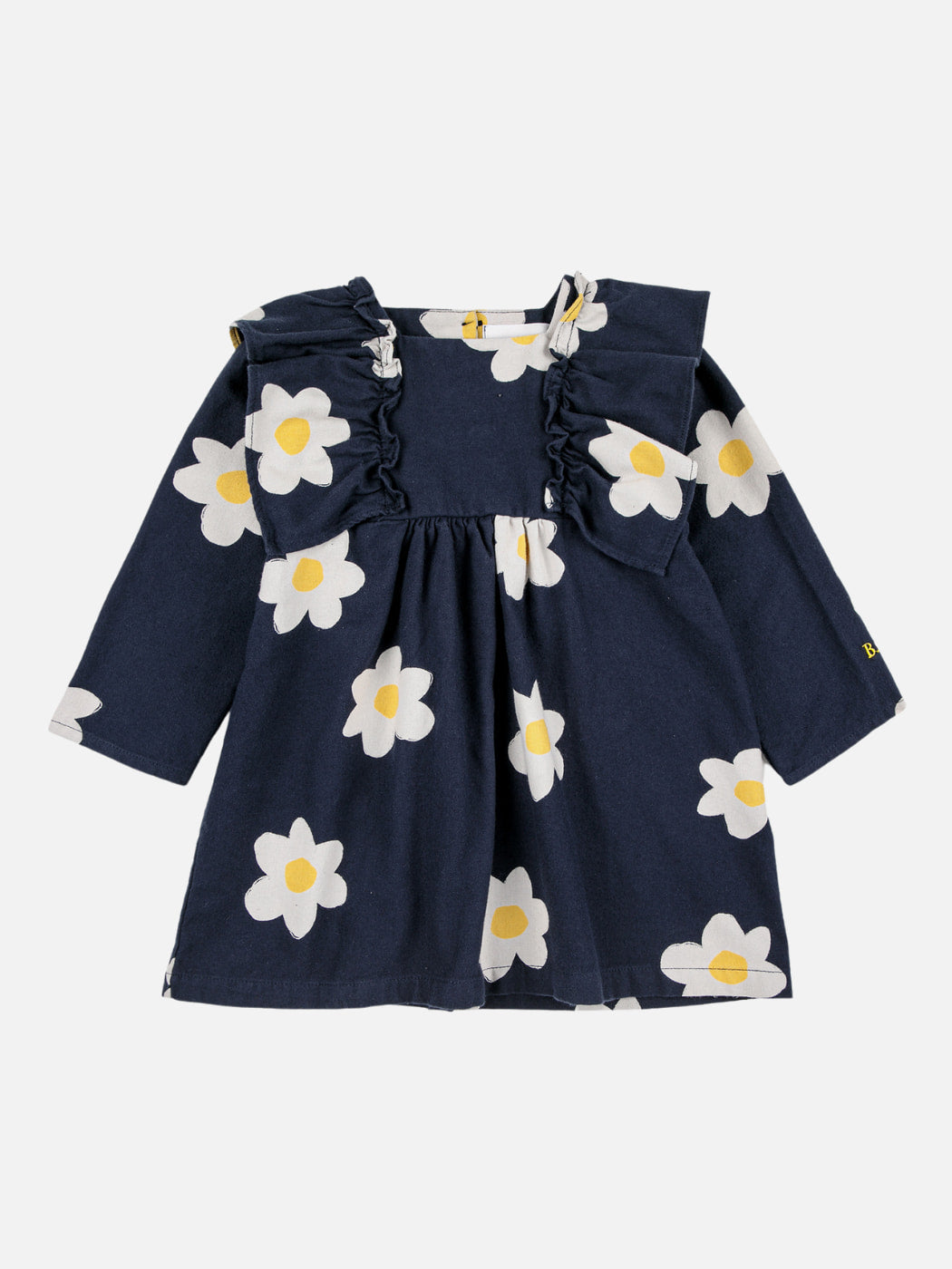 Big Flower Ruffle Woven Baby Dress