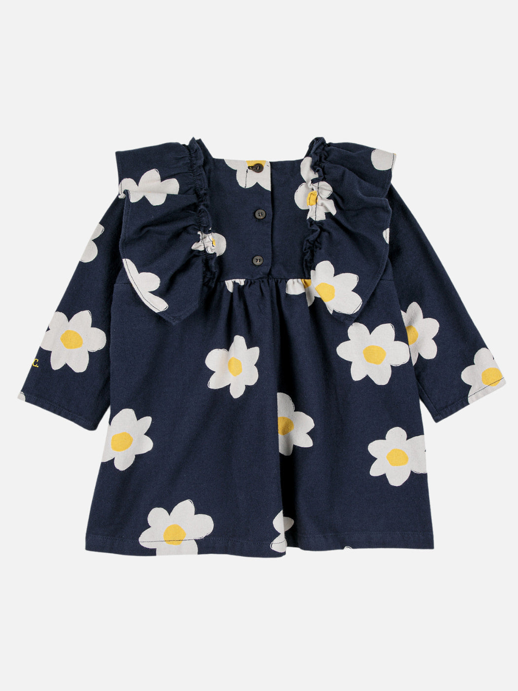 Big Flower Ruffle Woven Baby Dress