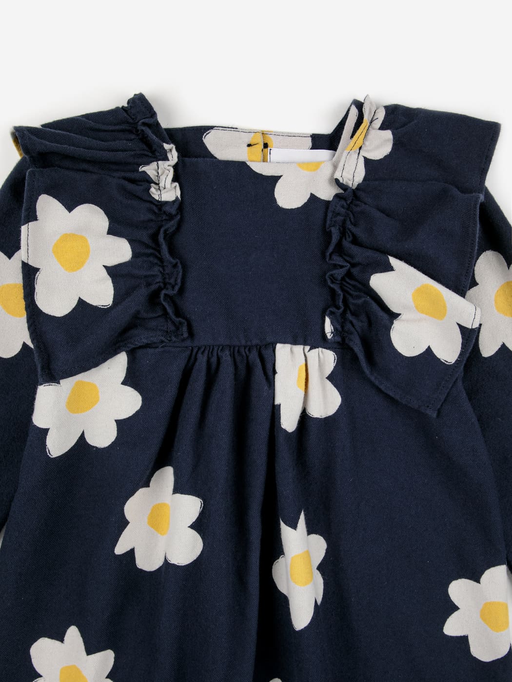 Big Flower Ruffle Woven Baby Dress
