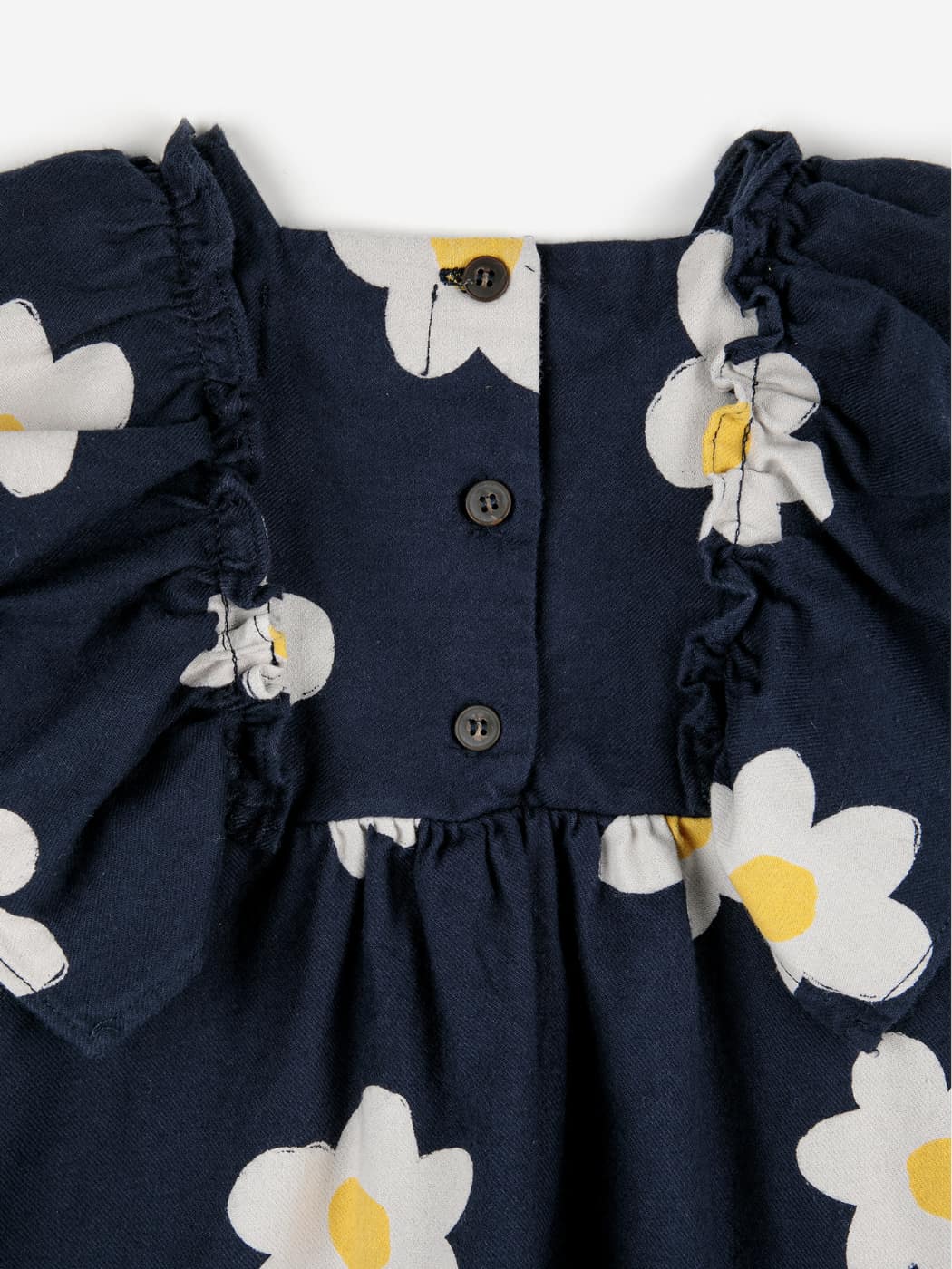 Big Flower Ruffle Woven Baby Dress