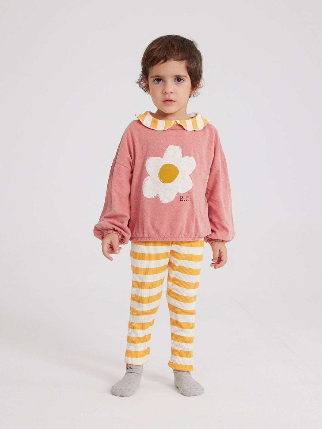 Yellow Stripes Rib Baby Leggings