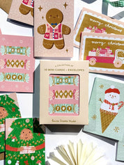 Weihnachts-Mini-Grußkarten, 10er-Pack