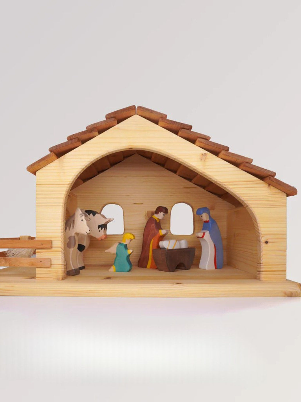 Large Wooden Nativity Stable