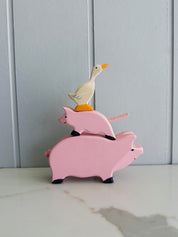 Wooden Piglet - Pink