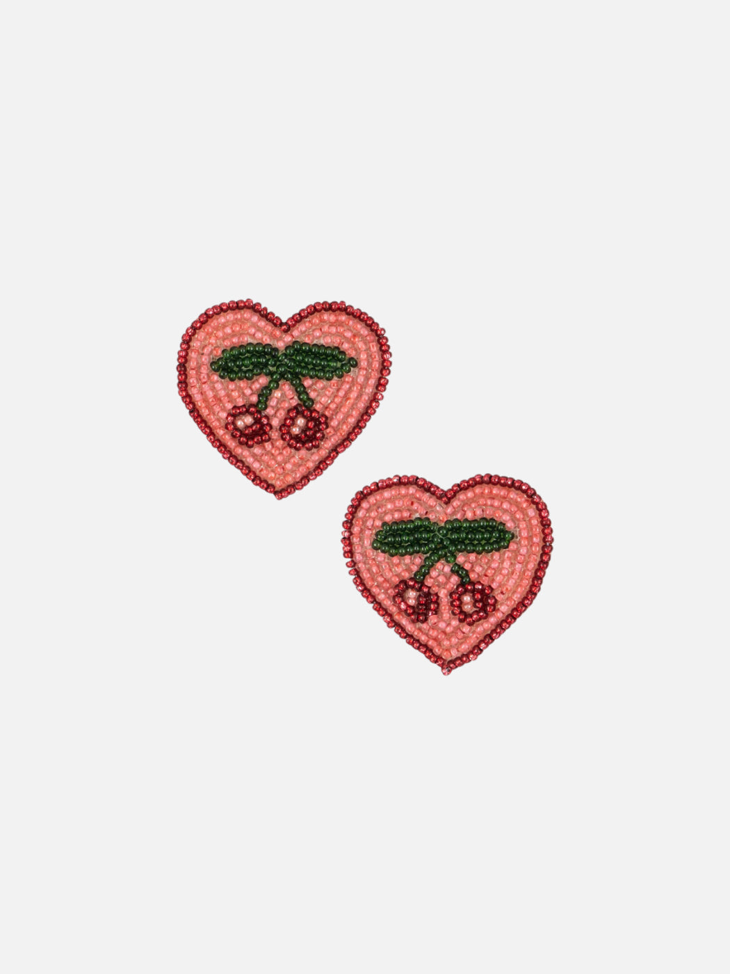 Beaded Heart Hair Clips 2 Pack