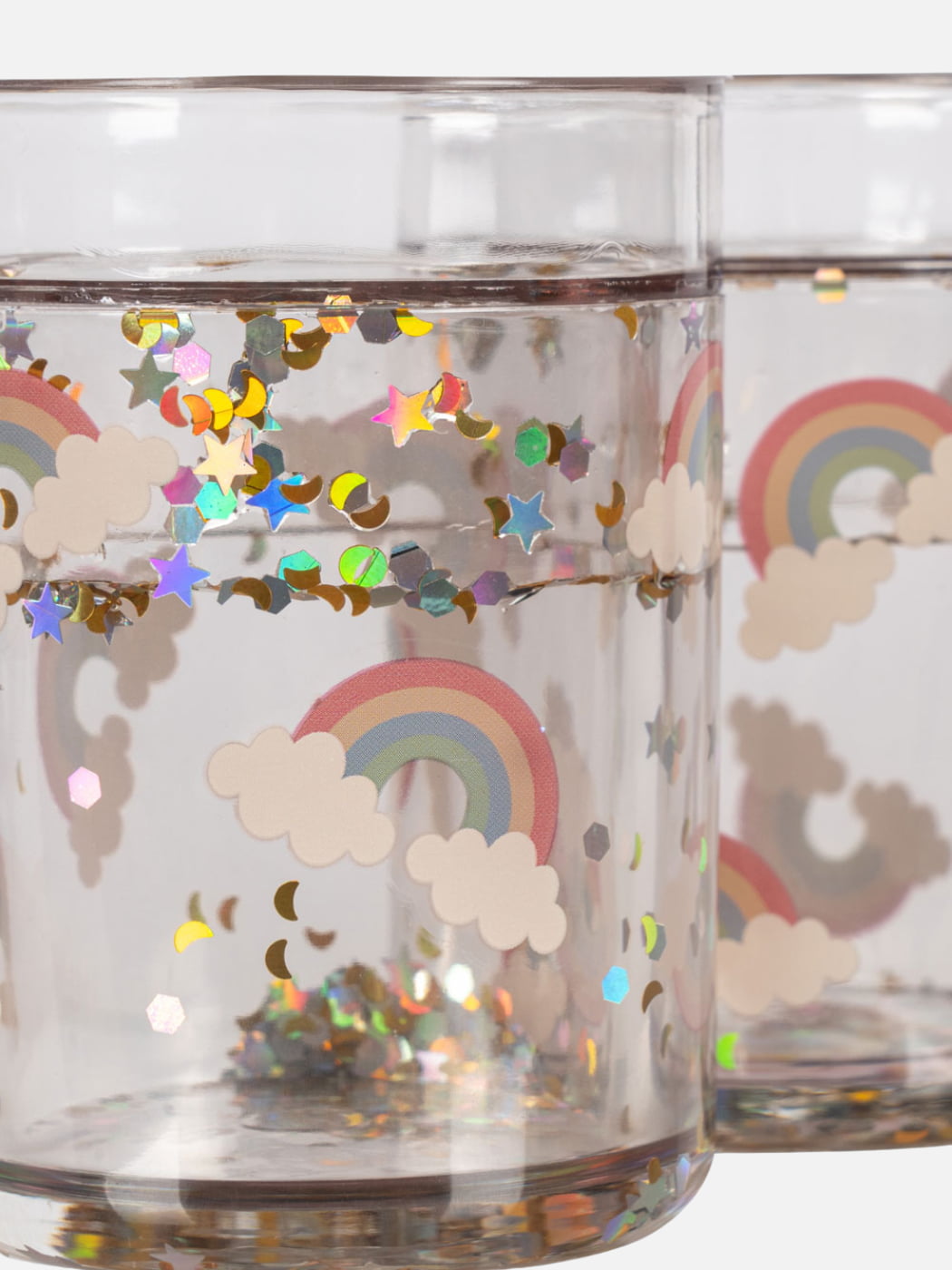 Glitter Cups 2 Pack - Rainbow