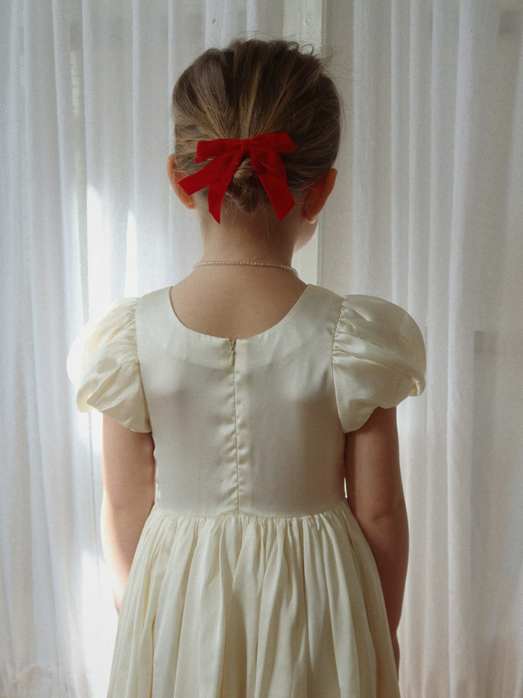 Velvet Double Bow Hair Clips 2 Pack - Barbados Cherry