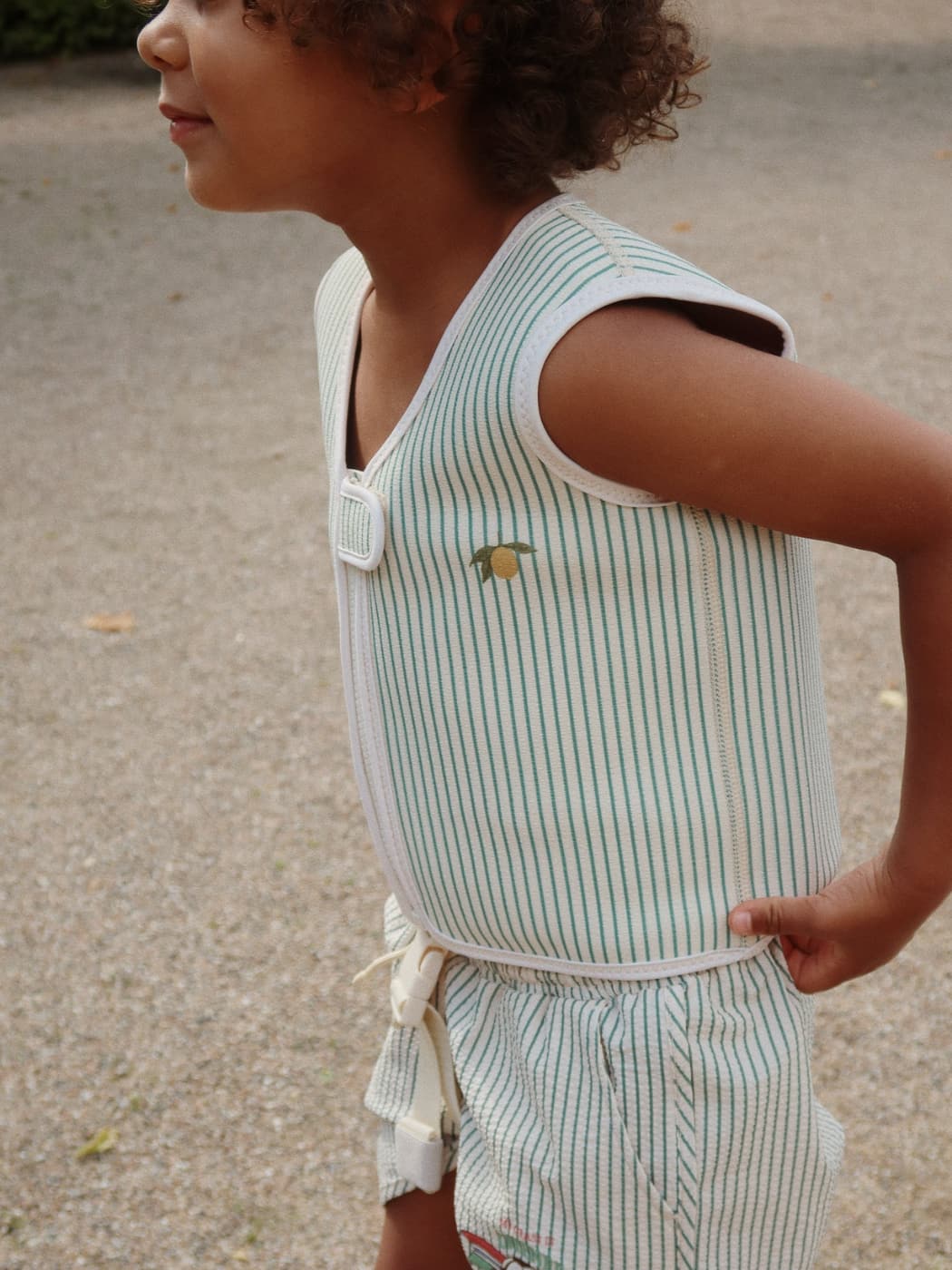 Ellis Swim Vest - Green Tea Stripe