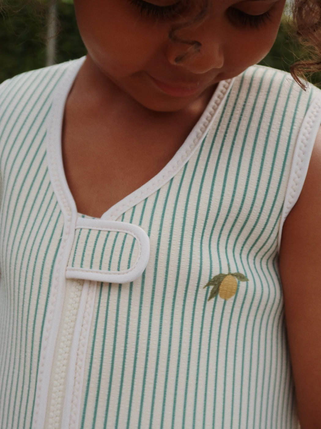 Ellis Swim Vest - Green Tea Stripe