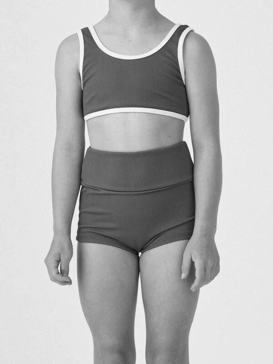Rib Boy Short - Grape Mini Stripe