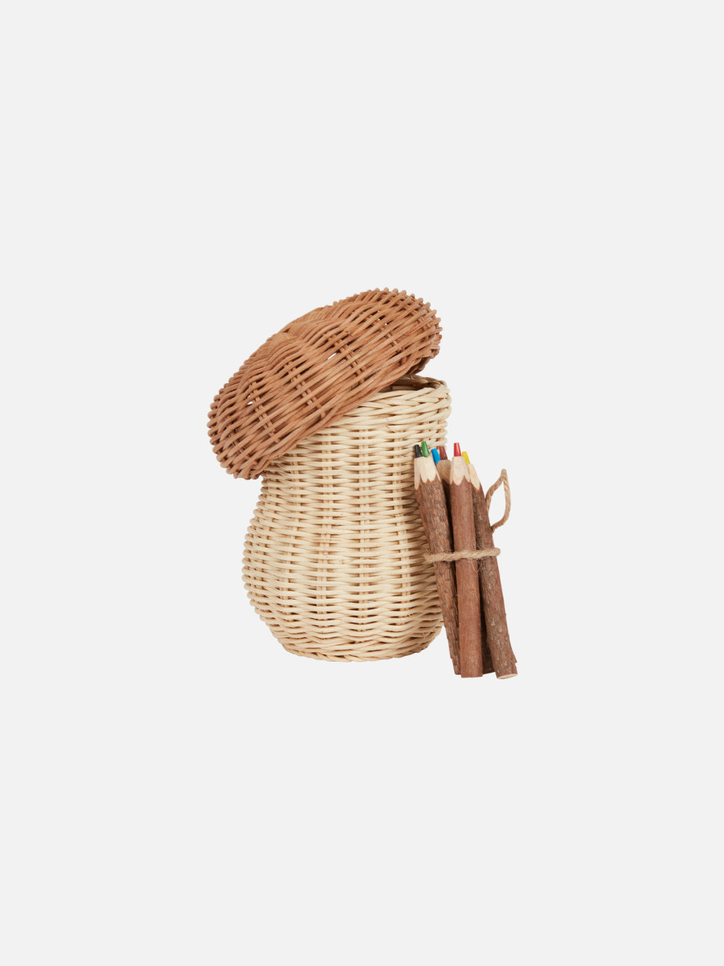 Porcini Basket with Twig Pencils