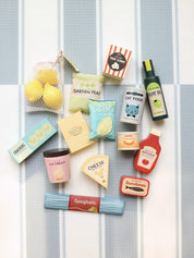 Lebensmittel-Set aus Holz