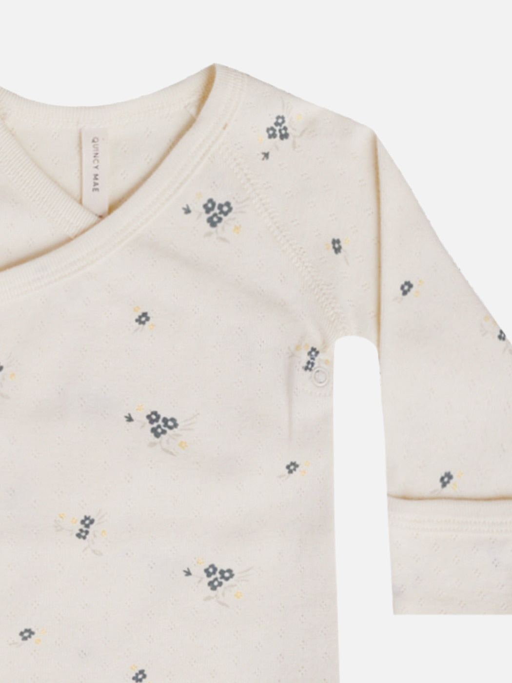 Pointelle Side Snap Bodysuit - Ditsy Ocean