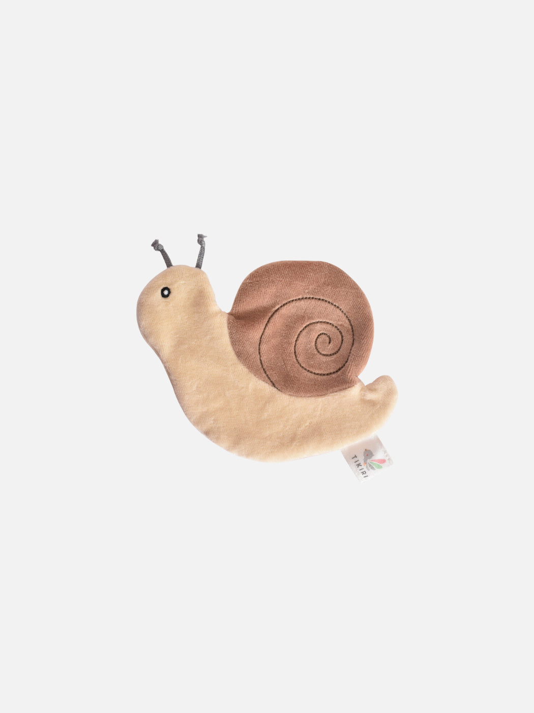 Scrunchy toy for babies in the shape of a snail