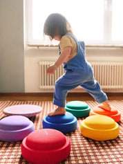 Balance Stepping Stones + Board - Rainbow Classic