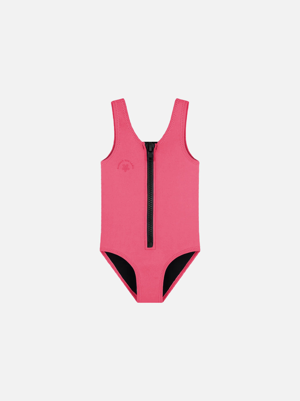 Zip Front Swimsuit - Candy Pink