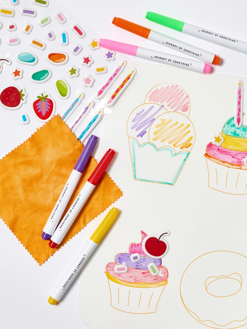 Wipeable Silicone Colouring Mat Set - Sweet As