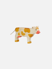 Wooden Cow Standing - Brown