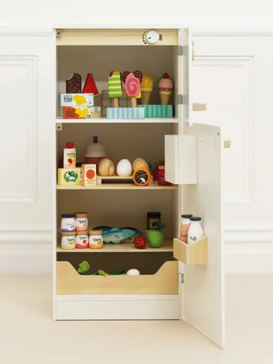 Wooden Play Fridge and Freezer
