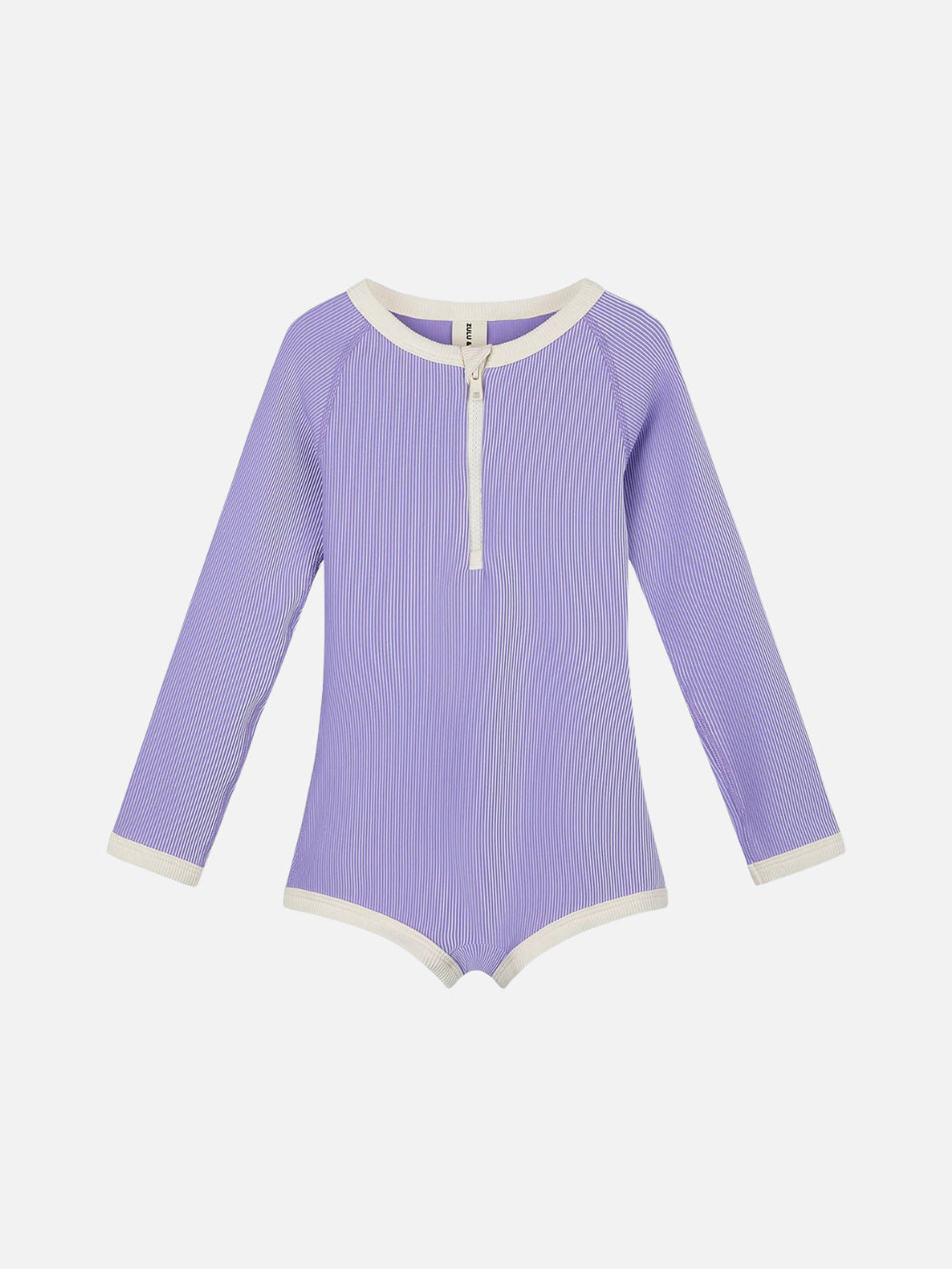 Rib Rashie Onesie in Grape
