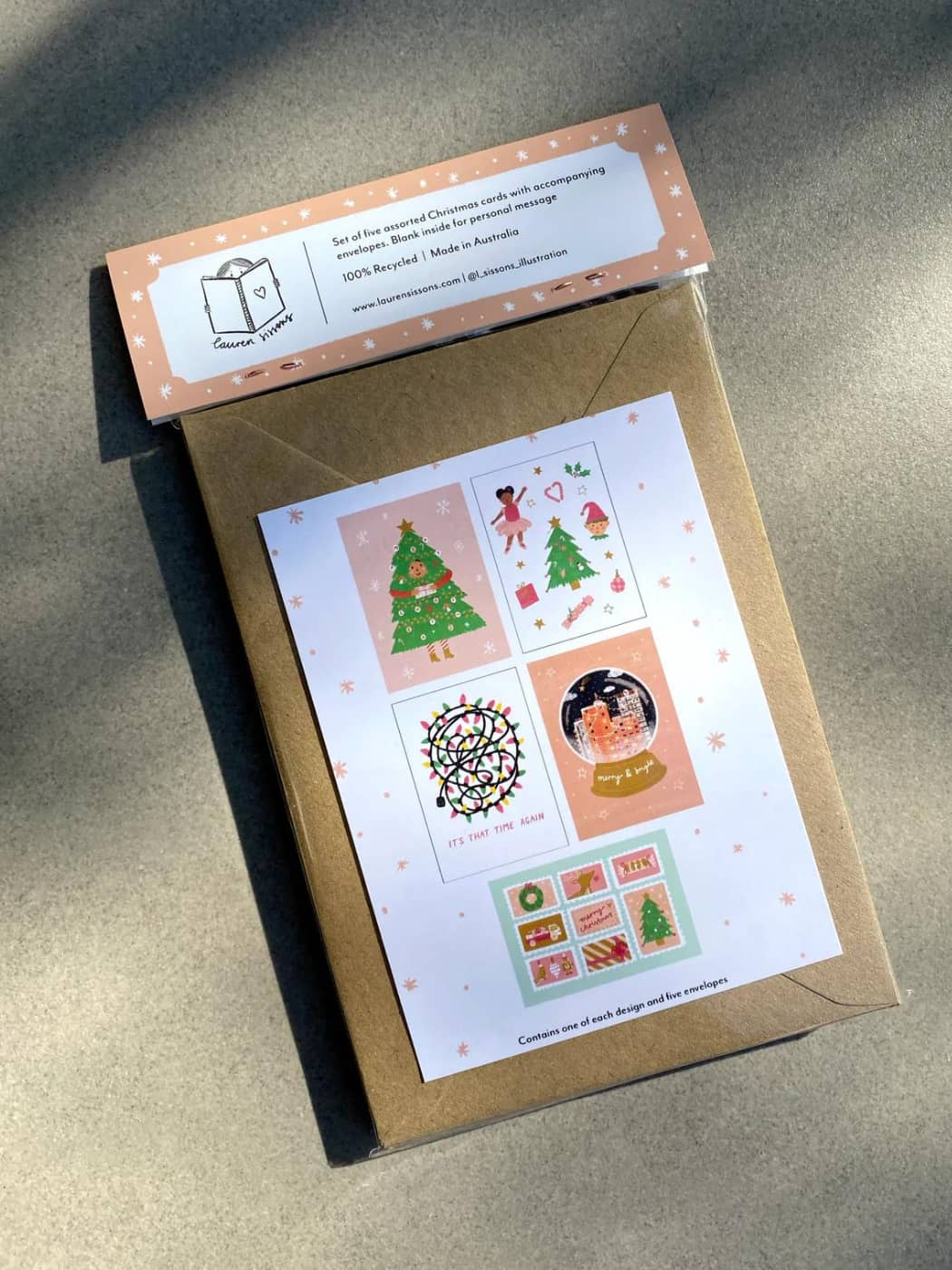 Weihnachtskarten-Fünferset