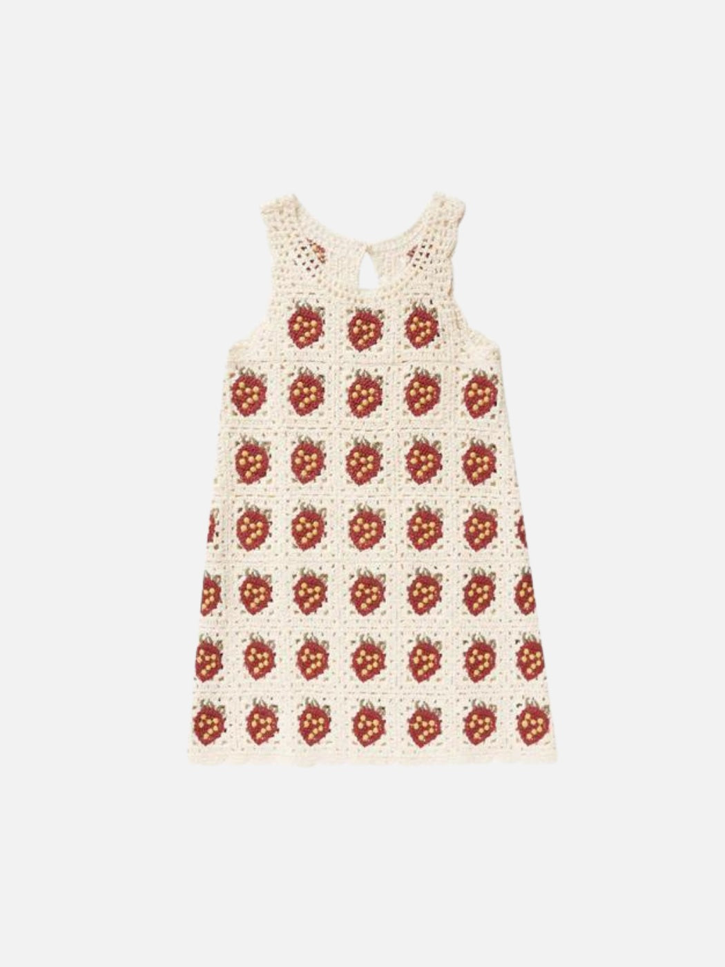 Crochet Tank Mini Dress - Strawberry