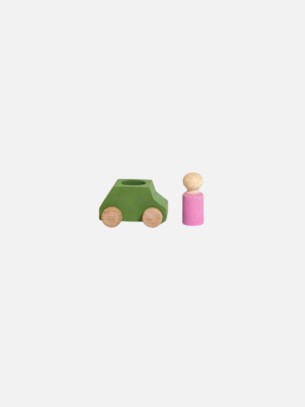 Wooden Car and Person - Mint
