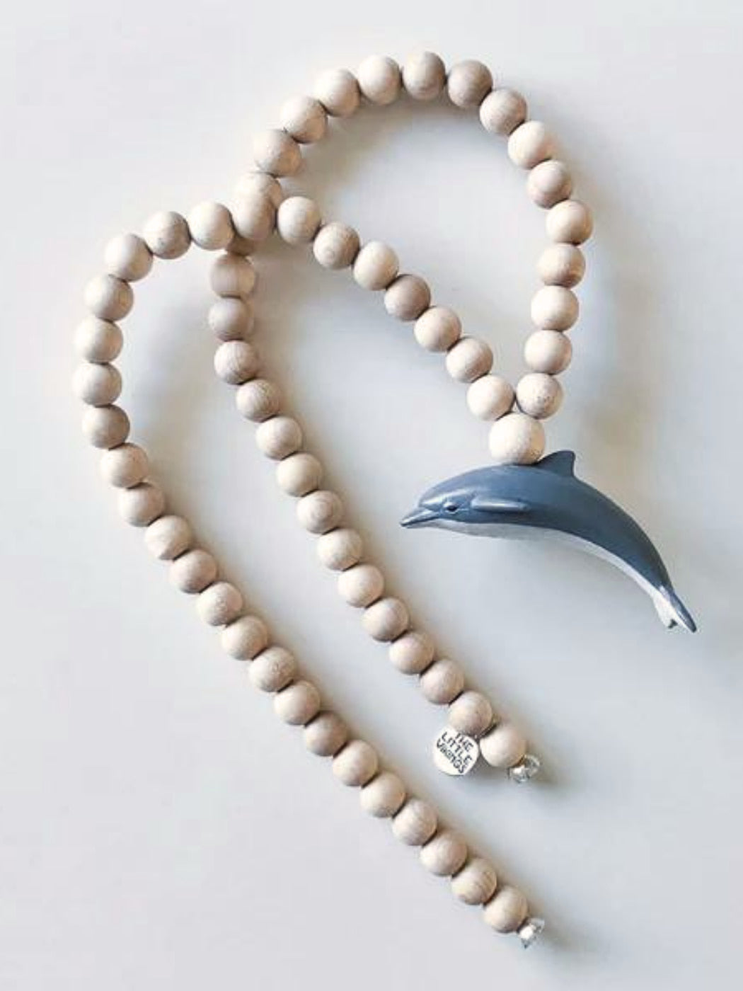 Wooden Animal Necklace - Natural Dolphin